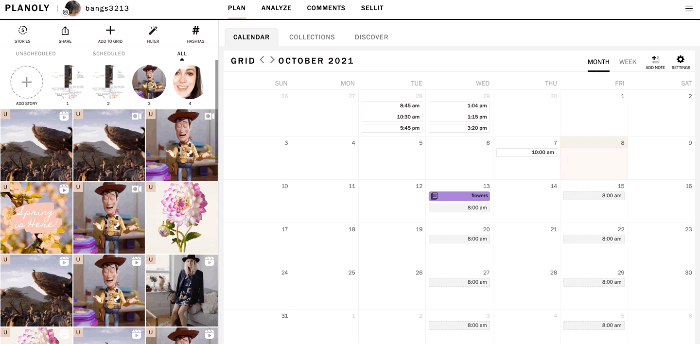 Deleting Planoly Calendar Note