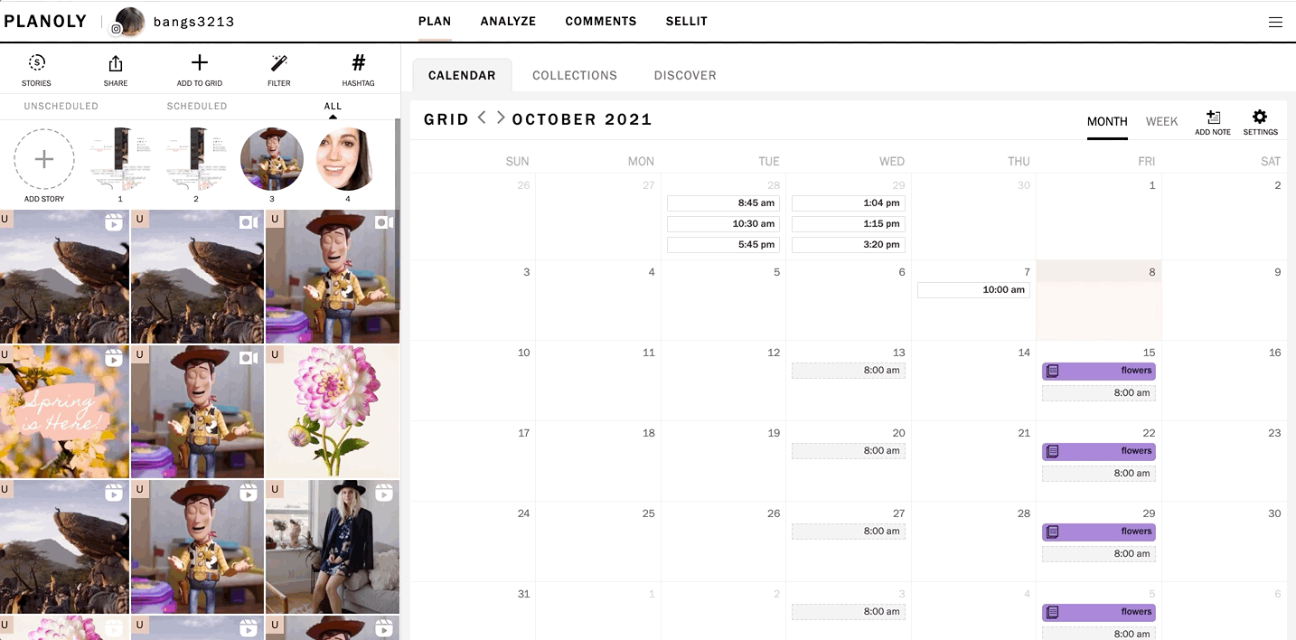 Updating Planoly Calendar Note